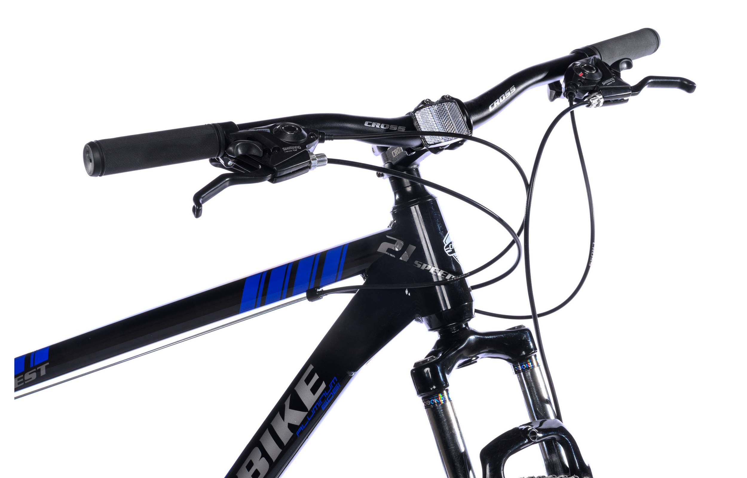 Велосипед CrossBike Everest 29" розмір XL рама 21 2022 Чорний-Синій 3