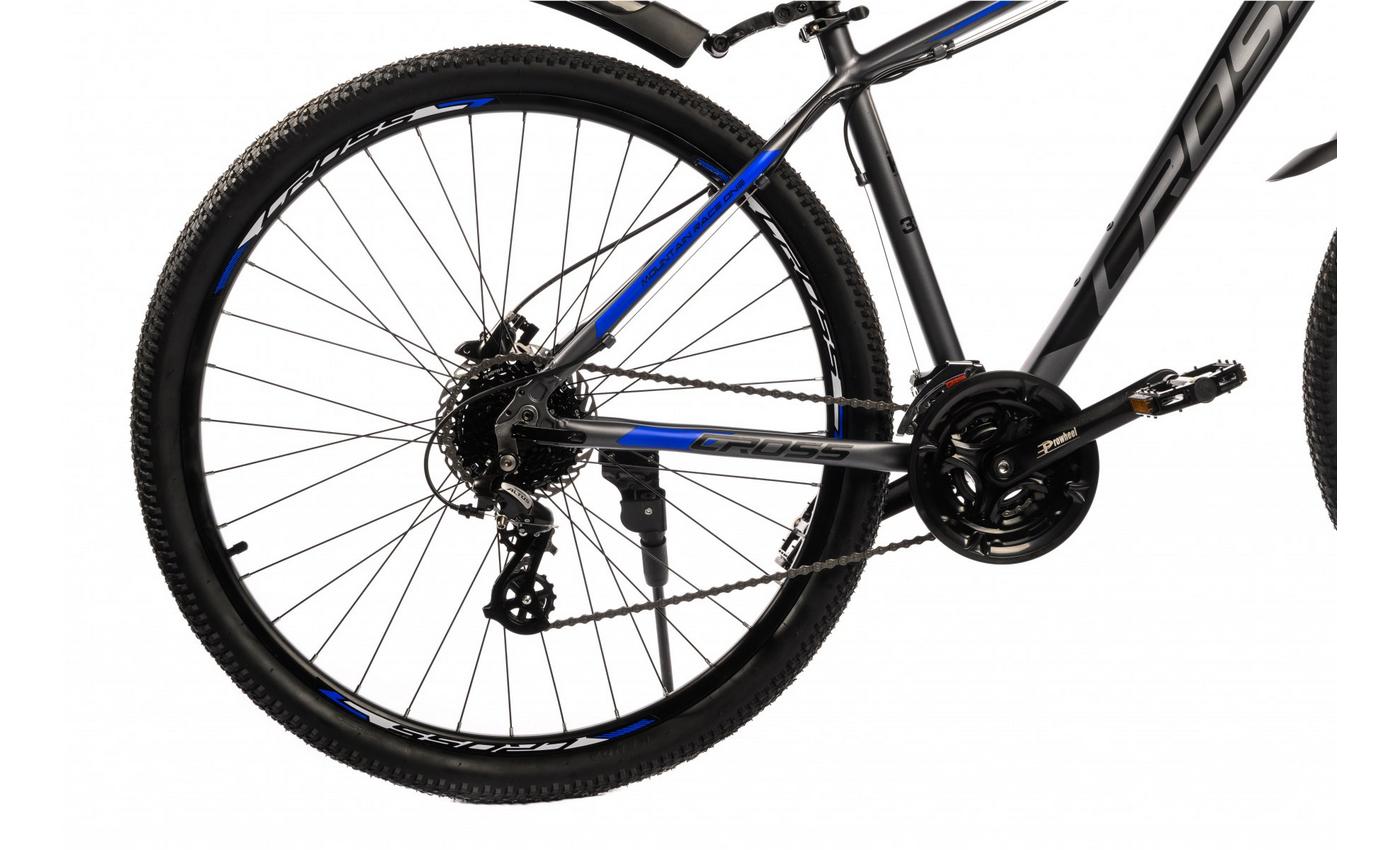 Фотография Велосипед Cross Egoist V1.0 29" размер М рама 18 2022 Серый-Голубой 4
