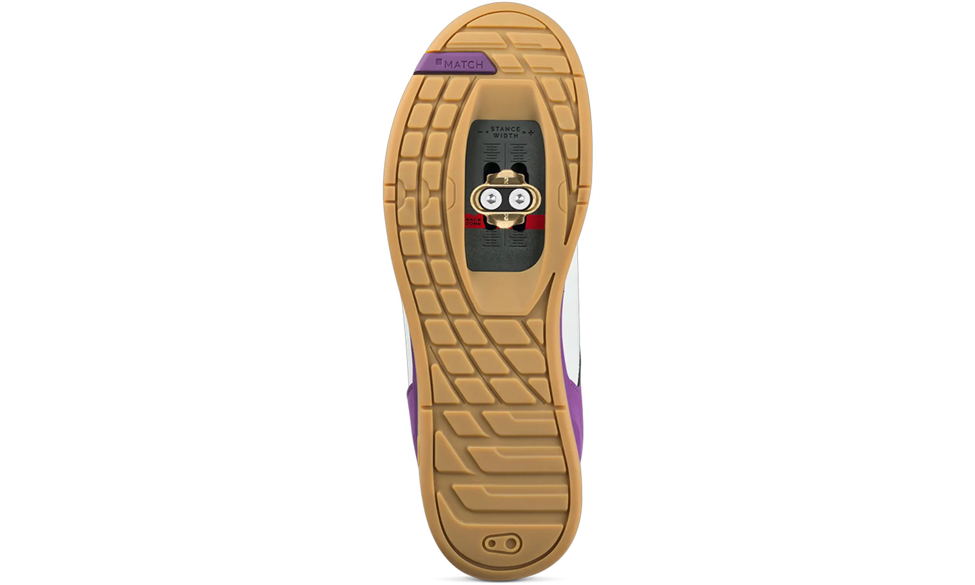 Велообувь CrankBrothers SHOES MALLET LACE WHITE / PURPLE - GUM OUTSOLE - BERNARD KERR, размер 10.0 US (43-44 EU) 3