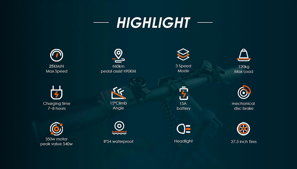 Электровелосипед KUGOO KIRIN V3 (350 Вт, 15 Ah, 36 В), 27.5", черный 4 Электровелосипед KUGOO KIRIN V3 (350 Вт, 15 Ah, 36 В), 27.5", черный 4