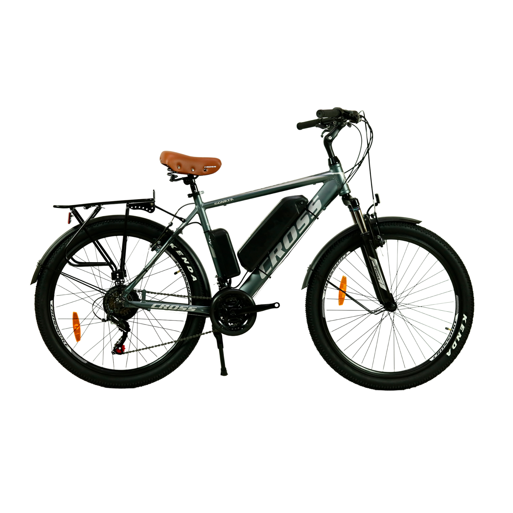 Фотография Электровелосипед Cross Sonata 26", размер L рама 19", Серый