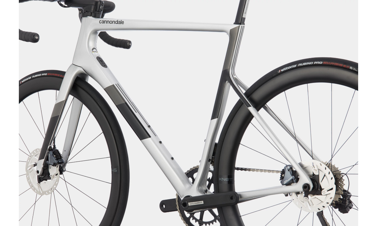 Фотографія Велосипед Cannondale SUPERSIX EVO Carbon Disc Ultegra Di2 28" (2021) 2021 Сіро-чорний 5