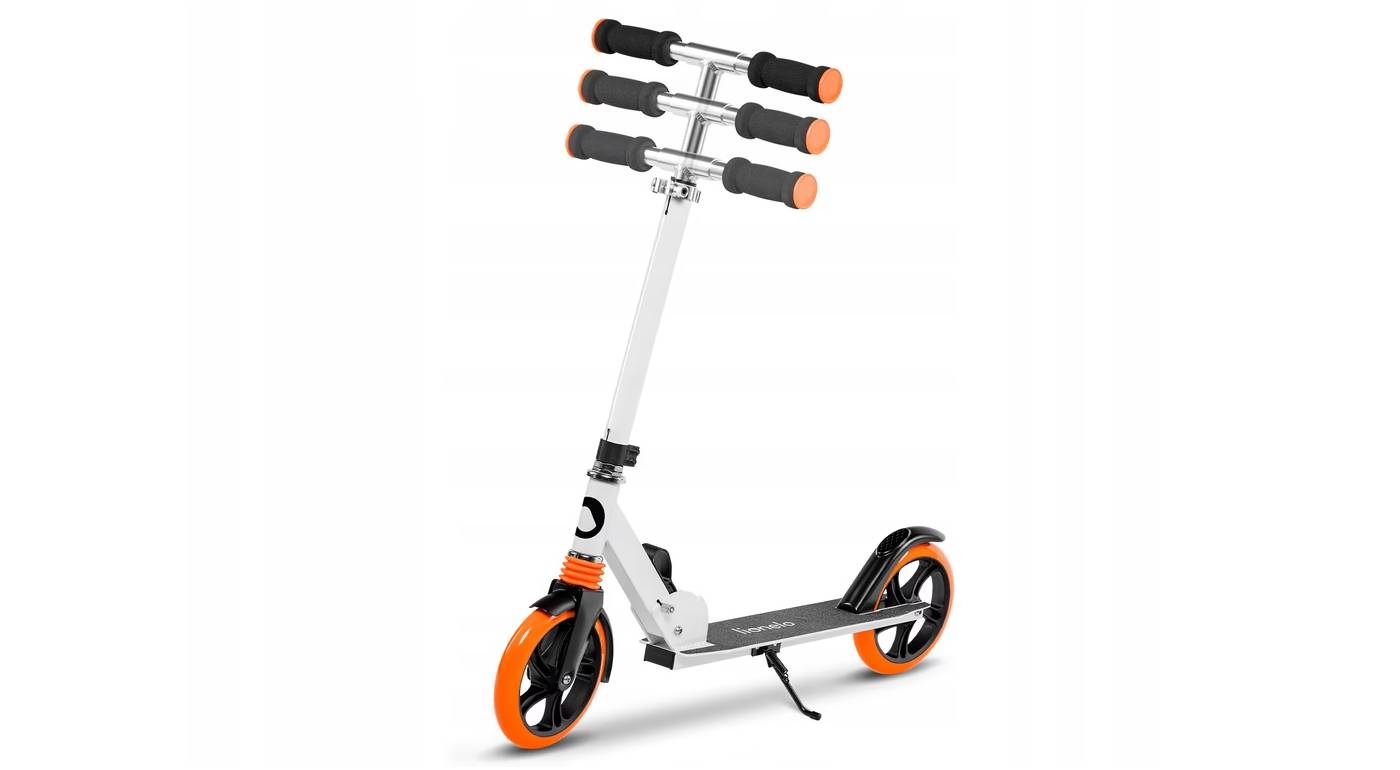 Детский самокат Lionelo Luca WHITE ORANGE 4