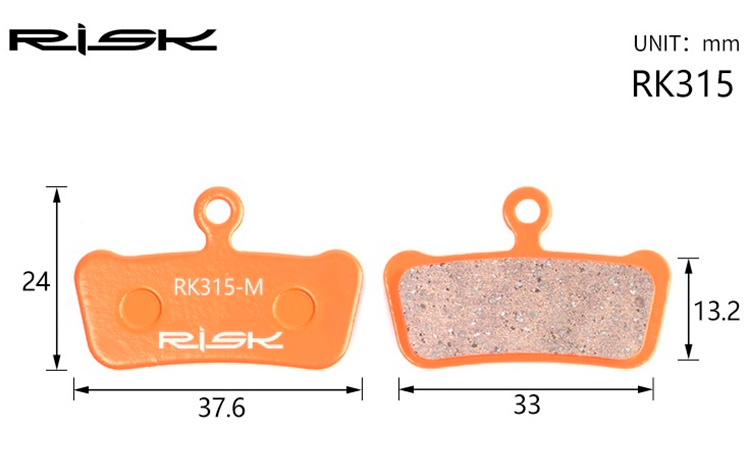 Фотографія Колодки гальмівні диск RISK RK315-S AVID XX、XO Trail、E9 Trail、E7 Trail、Guide