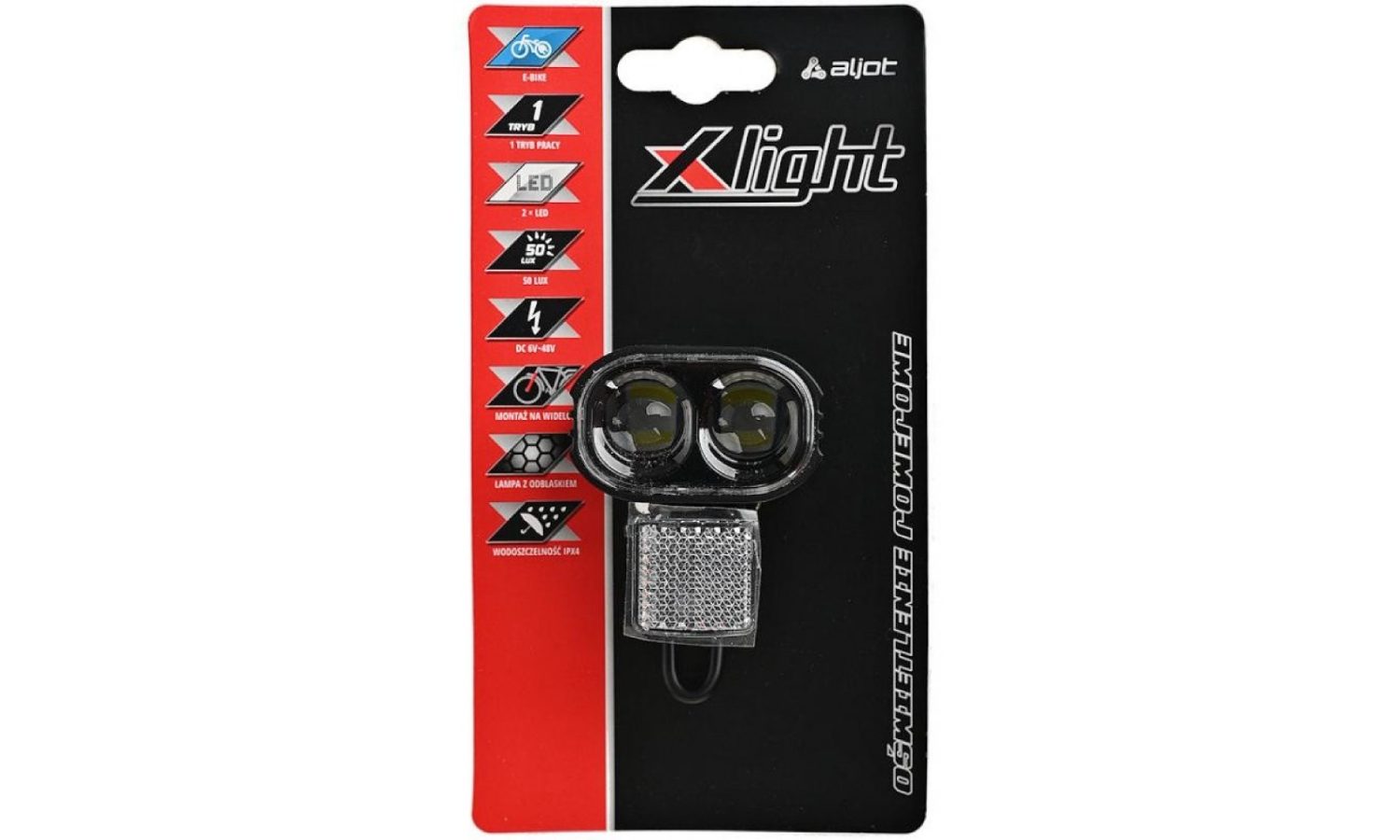 Передняя фара ProX XC-2327 электровелосипеда 2xLed 50Lux, черная 2 Передняя фара ProX XC-2327 электровелосипеда 2xLed 50Lux, черная 2