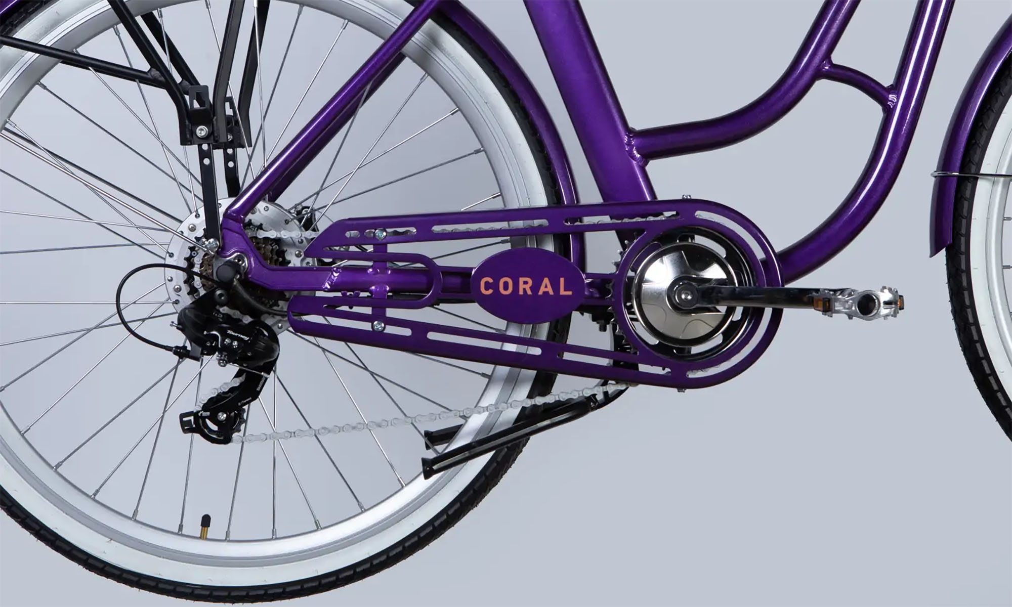 Велосипед з електроприводом 28" AL Dorozhnik eCORAL DD FR рама-19" 48B 17.5А*г 500Вт фіолетово-синій 2026 2