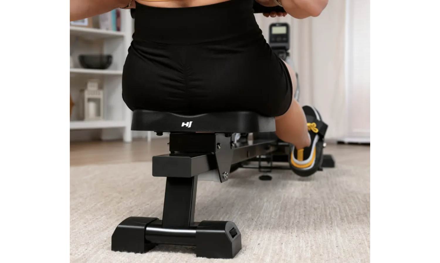 Гребний тренажер Hop-Sport HS-080R Aspen магнітний черно-золотий 7