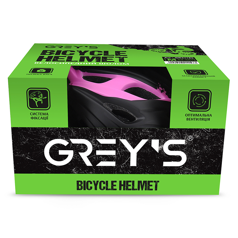 Фотография Велосипедный шлем Grey's размер М (54-58 см), Черно-фиолетовый 2