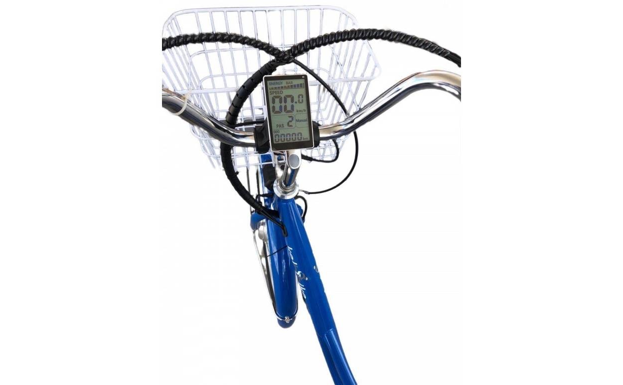 Фотографія Электровелосипед дорожный трехколесный Kelb.Bike Comfort Plus 24"/20" размер М 500W 12Ah +PAS Синий 3