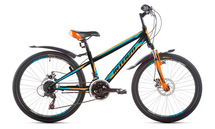 Фотография Велосипед Intenzo ENERGY DISK 24" (2020) 2020 Сине-оранжевый