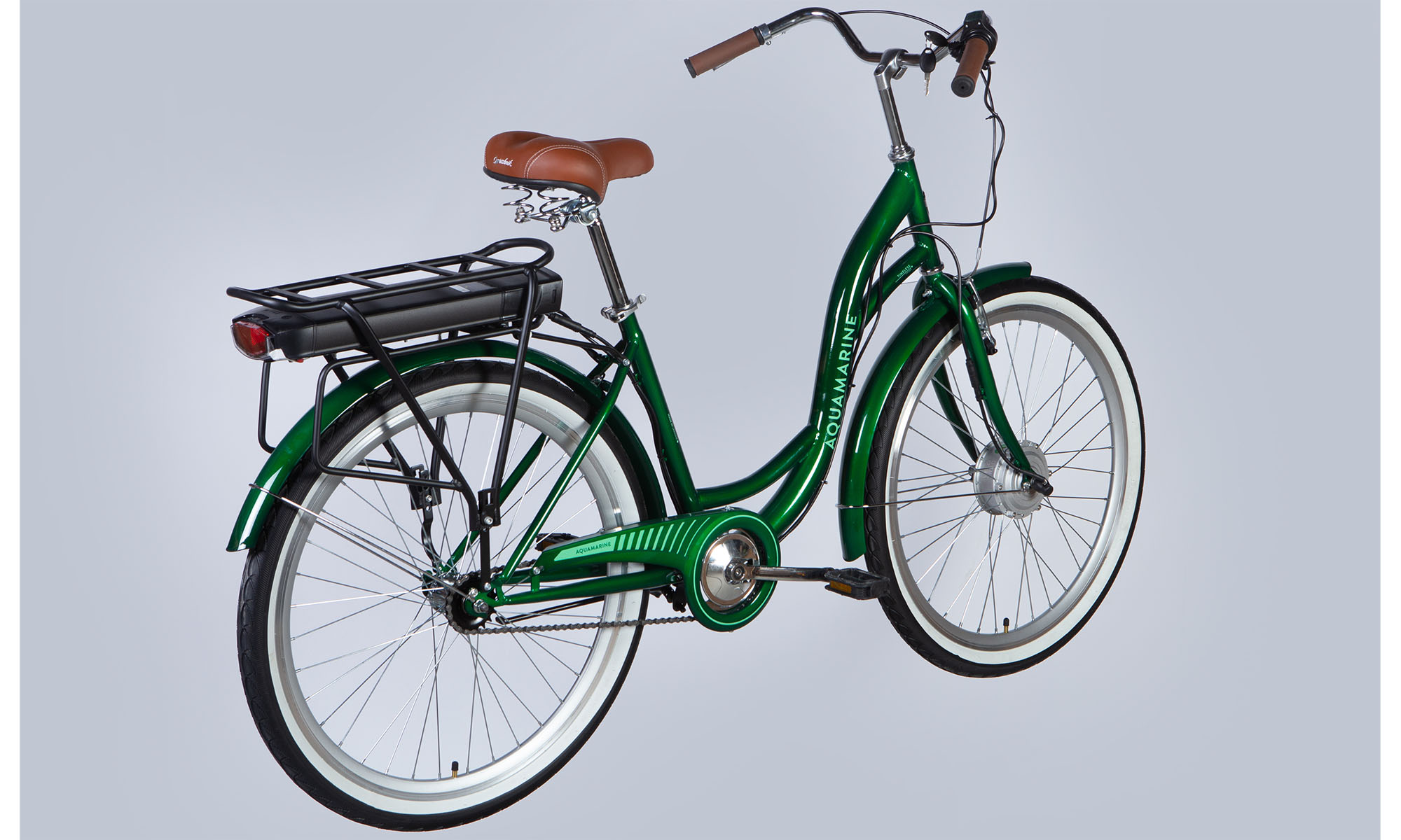 Велосипед с электроприводом Dorozhnik eAQUAMARINE BH 26", размер M, рама-17" 36B 12.5А*ч 350Вт, 2025, зеленый YS 902  2