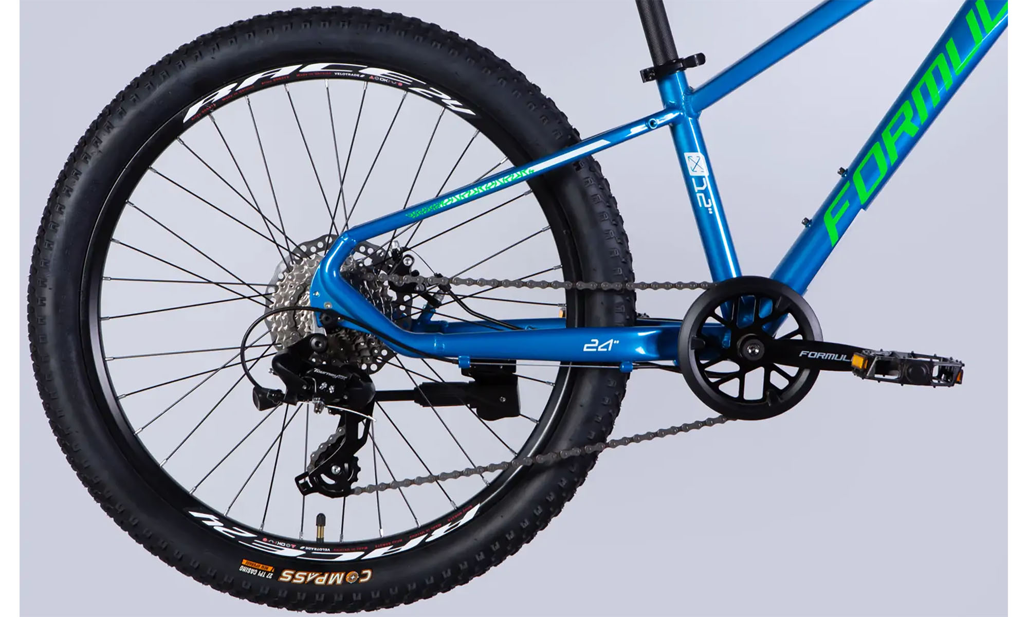 Велосипед Formula THOR DD CS, 24", размер XS, рама-12", год 2026, синий с зеленым 6