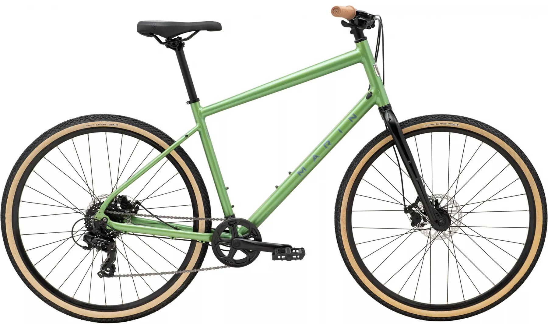 Фотография Велосипед 28" Marin Kentfield 1 размер рамы S 2024 Gloss Green/Black/Gray
