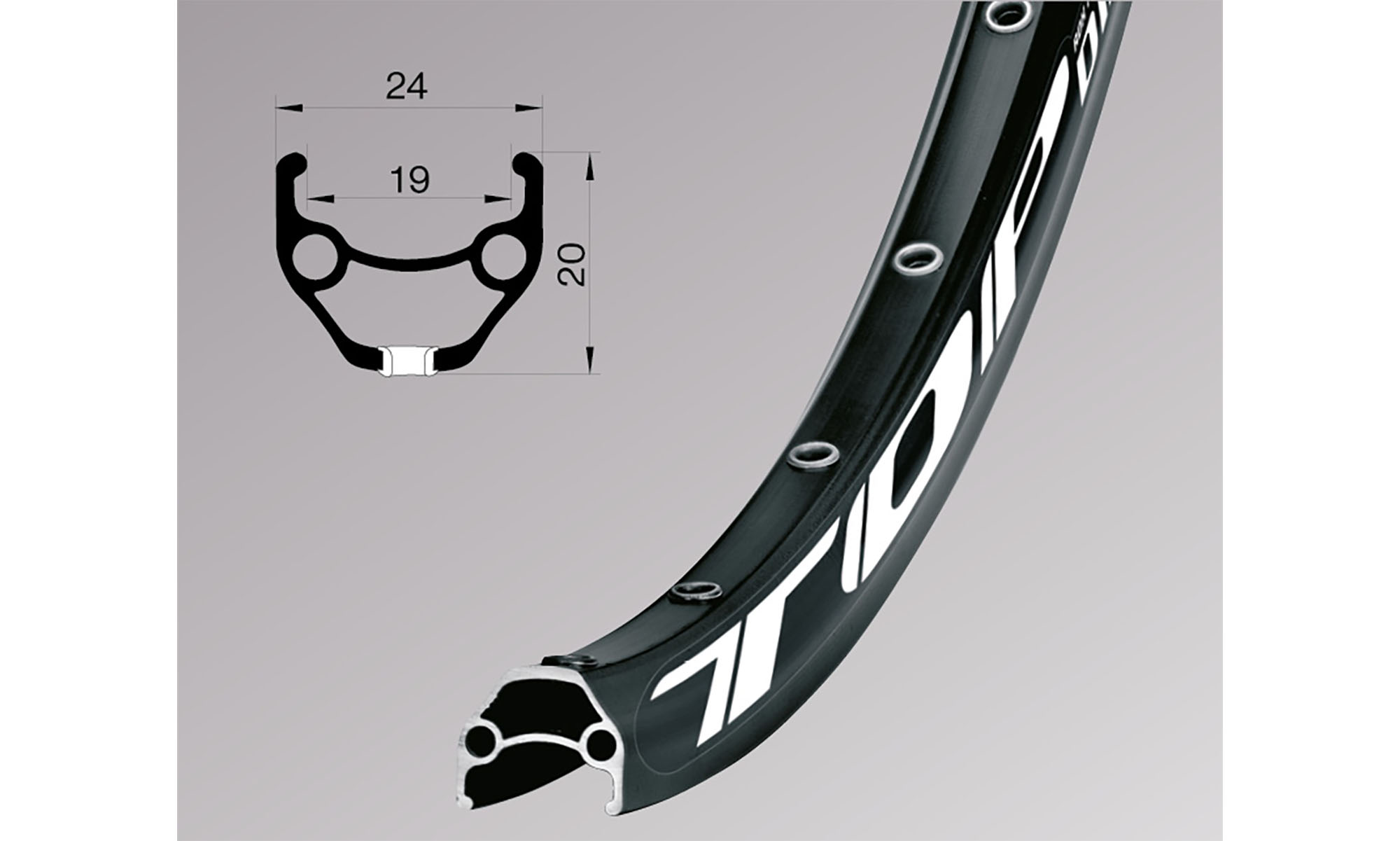 Обод Remerx TOP DISC RX 3019, 26'', 559x19, 32 отв., AV, пистонированный, черный анодированный 