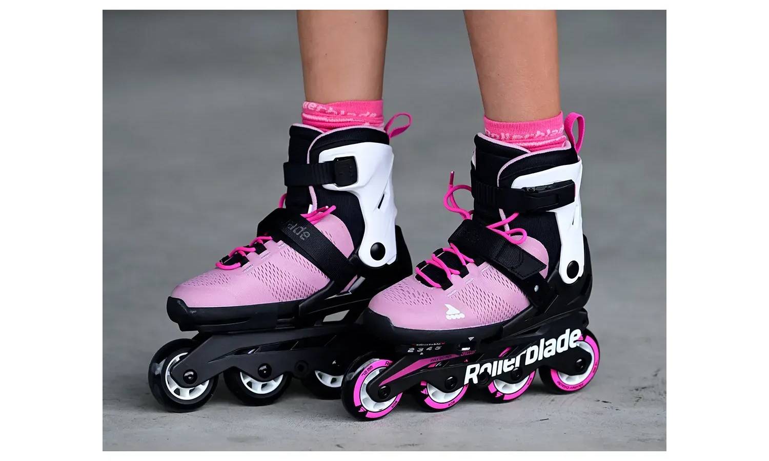 Фотография Ролики Rollerblade Microblade 2024 pink-white 33-36.5 6