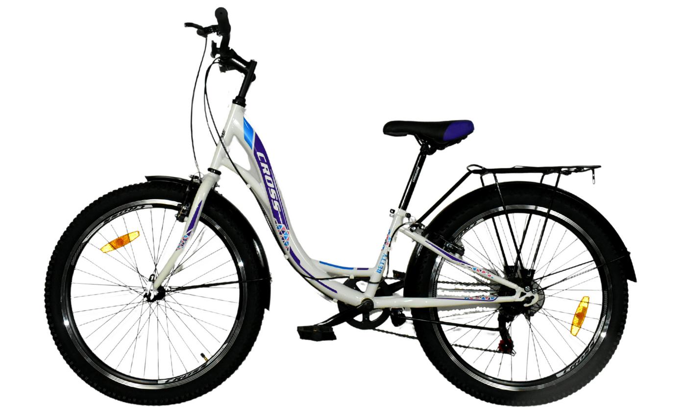 Фотографія Велосипед Cross Betty 24 "розмір XXS рама 11 2022 Білий-Фіолетовий 2