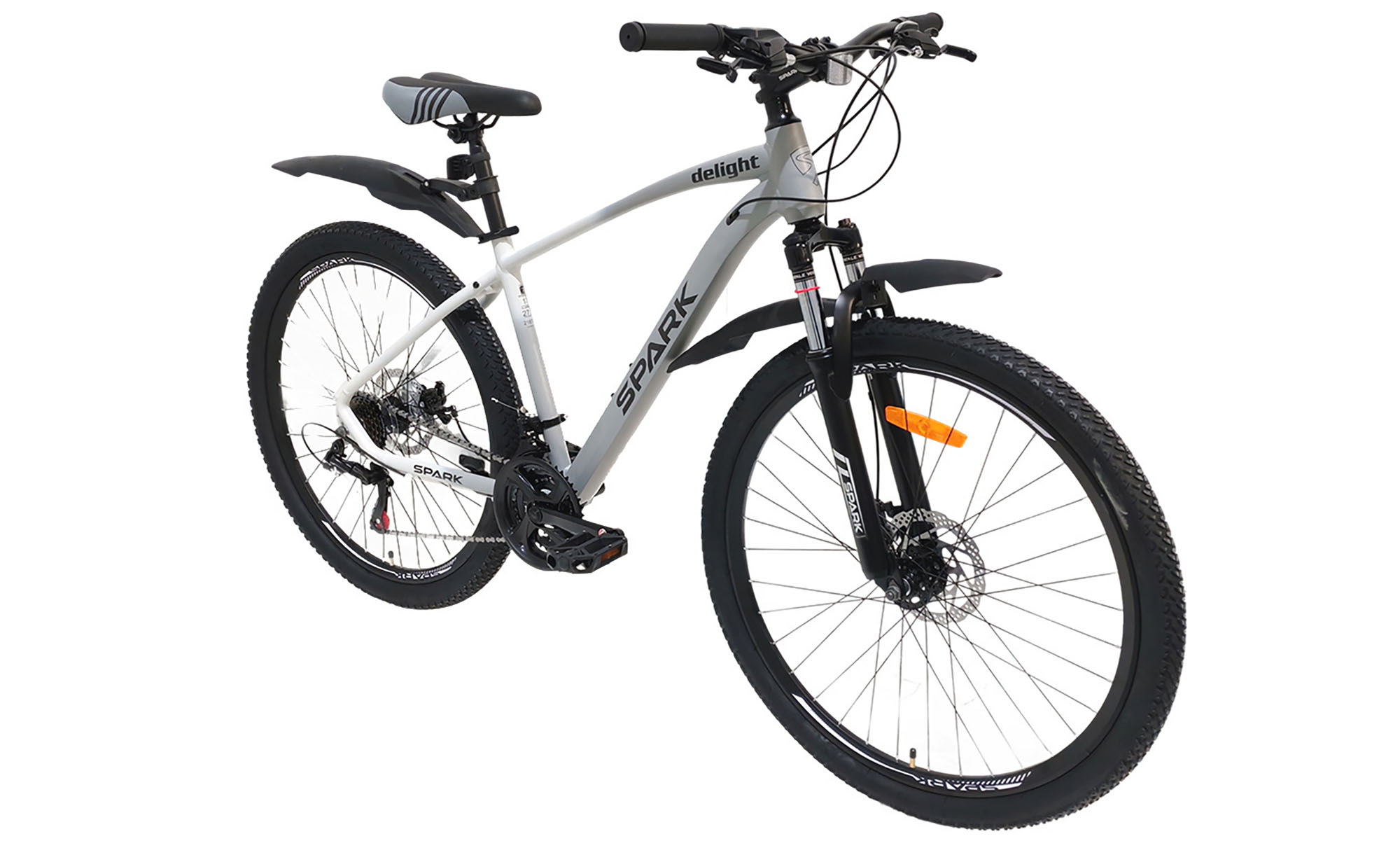 Велосипед SPARK DELIGHT 27,5", размер M, рама 17", 2025, серый с белым 4 Велосипед SPARK DELIGHT 27,5", размер M, рама 17", 2025, серый с белым 4