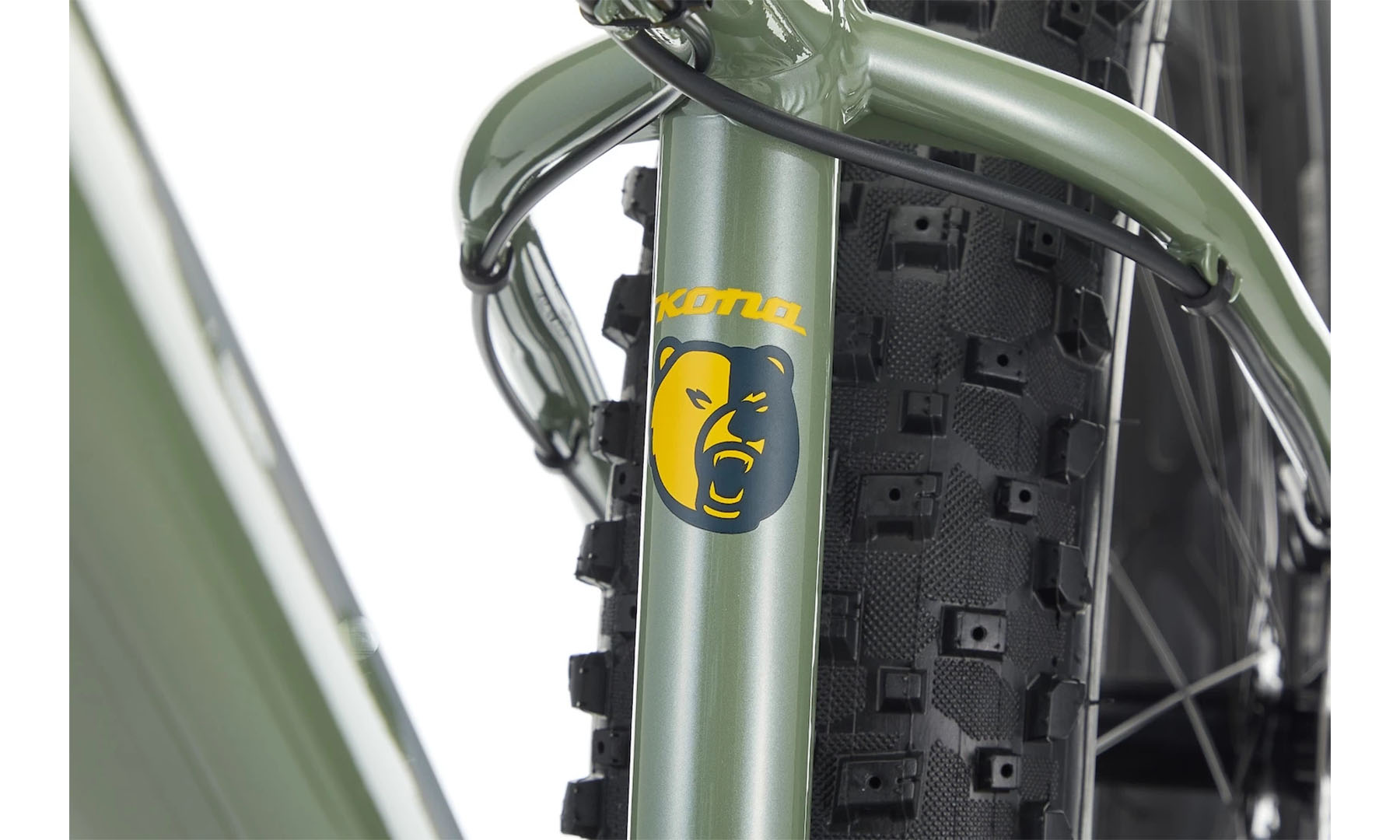 Фетбайк Kona Woo 26" розмір рами S, 2024, Landrover (зелено-сірий) 5