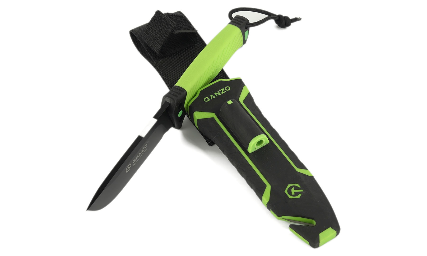 Нож Ganzo G8012V2-LG зеленый (G8012V2-LG) с паракордом 5