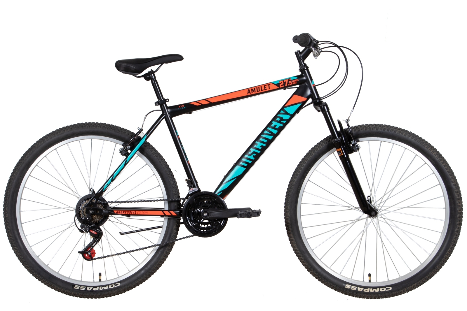 Фотография Велосипед Discovery AMULET Vbr 27,5" размер М рама 17 2022 Черно-красный