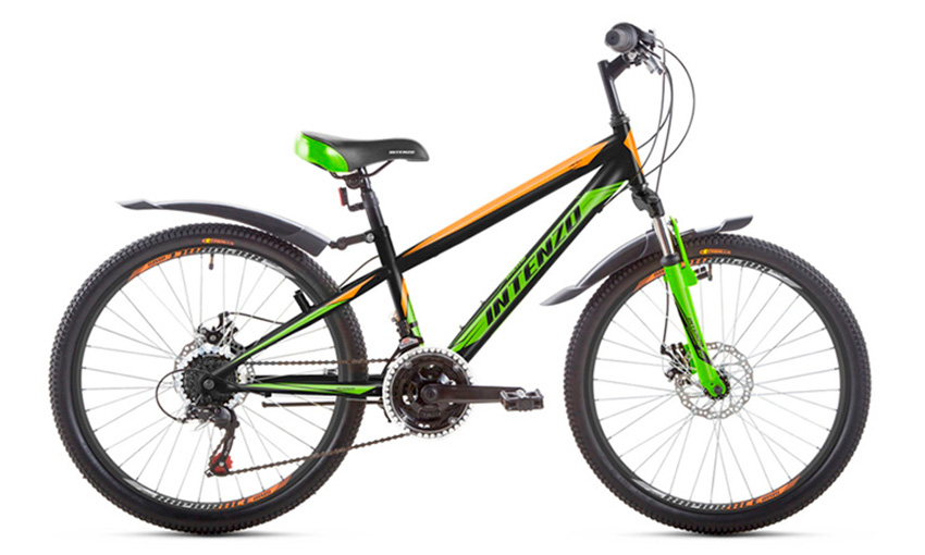 Фотография Велосипед Intenzo ENERGY DISK 24" (2020) 2020 Черно-оранжевый