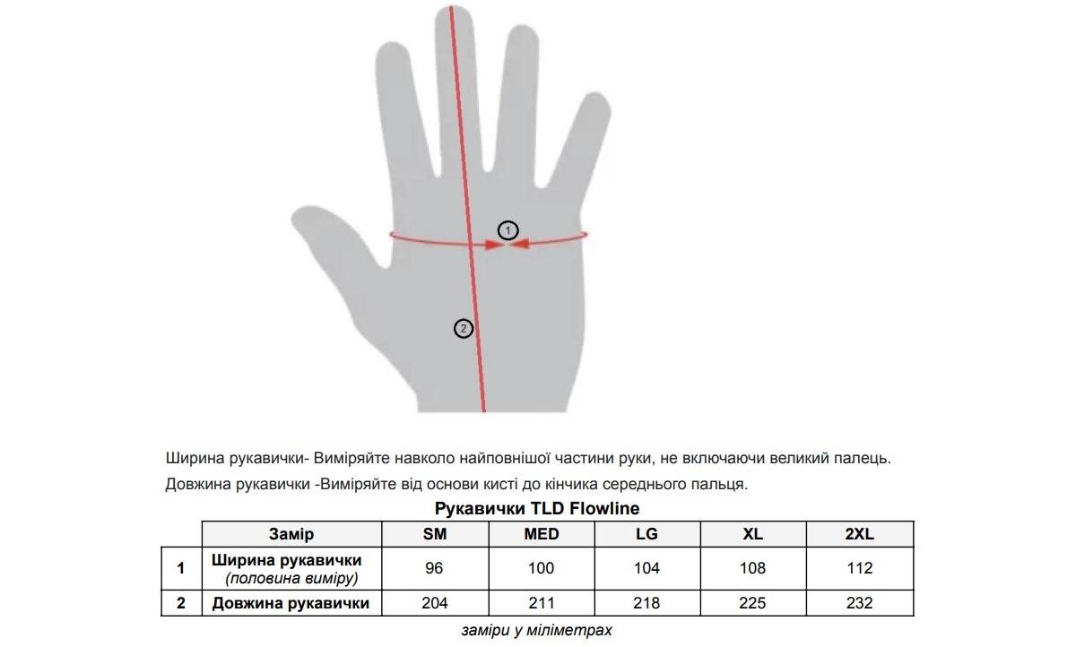 Фотографія Вело рукавички TLD FLOWLINE GLOVE розмір М MONO BLACK 3