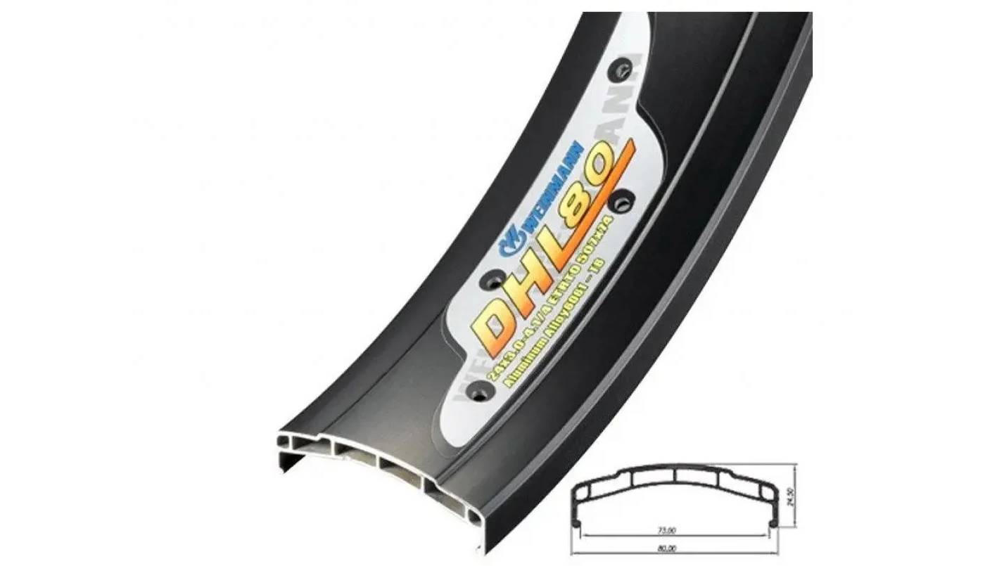 Обод 26 Weinmann DHL80 Fat Bike (36 шприх) черный 3 Обод 26 Weinmann DHL80 Fat Bike (36 шприх) черный 3