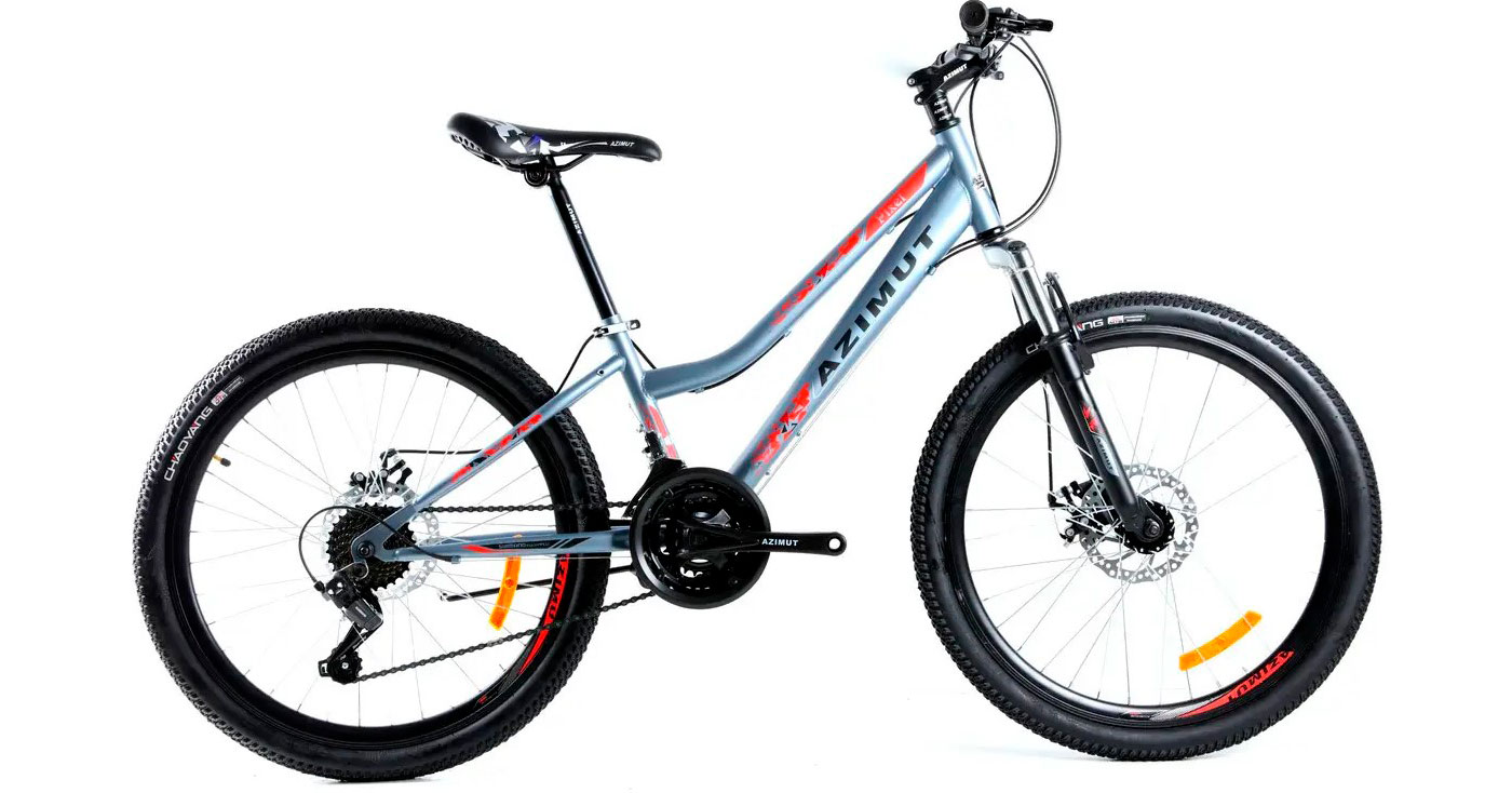Фотографія Велосипед Azimut Pixel GD 26" розмір XS рама 12 Сіро-Червоний 