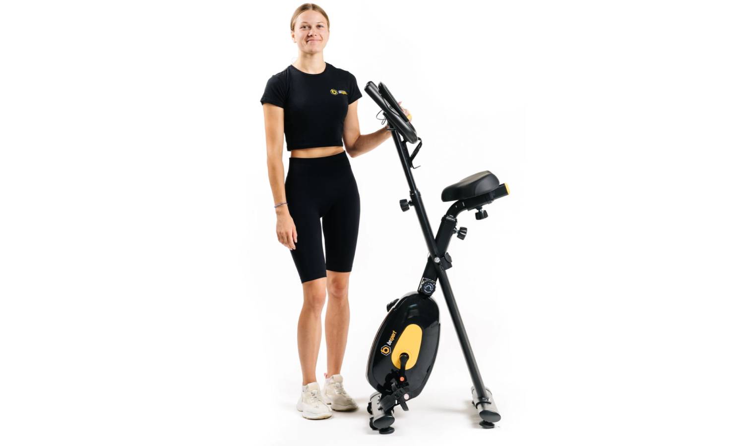 Велотренажер Besport BS-1560 XRAY магнітний чорно-жовтий 13