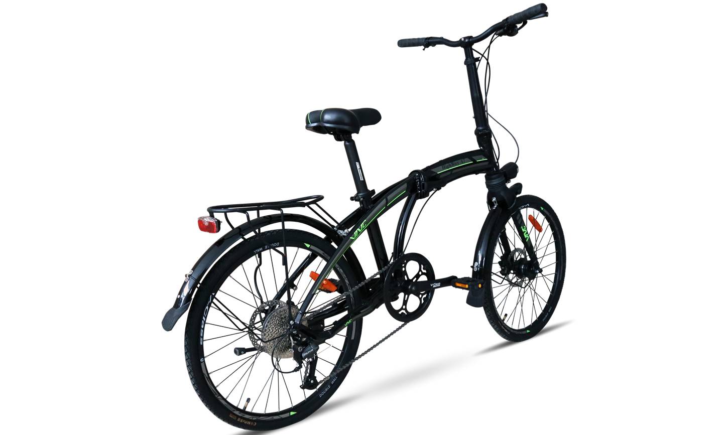 Фотография Велосипед VNC HighWay A7 24" размер М 2023 Черно-зеленый