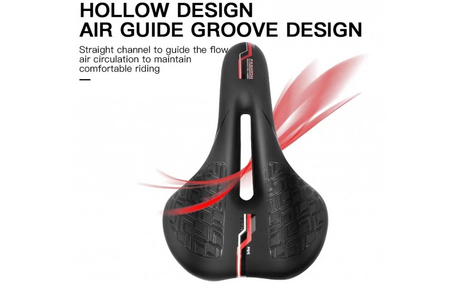 Седло Lietu Rainproof PU с вентиляционным отверстием, черное с синим 3