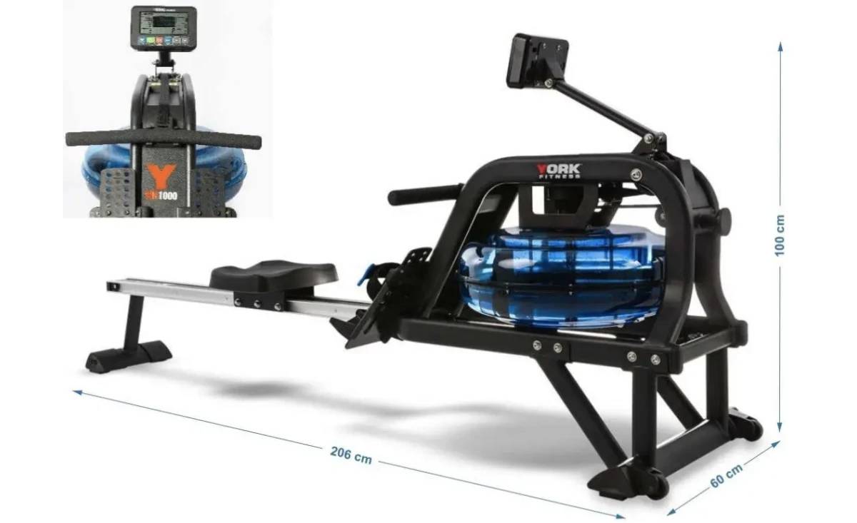 Гребний акватренажер York Fitness 1000 WATER RESISTANT 8