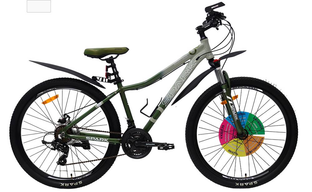 Фотография Велосипед SPARK MONTERO 27,5" размер S рама 15" 2024 Серо-зеленый