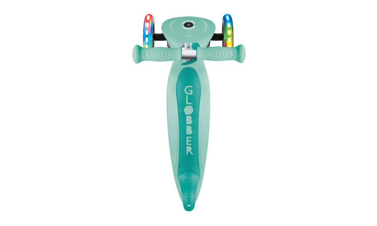 Самокат GLOBBER PRIMO FOLDABLE LIGHTS, мятный, колеса с подсветкой, 3+ 8
