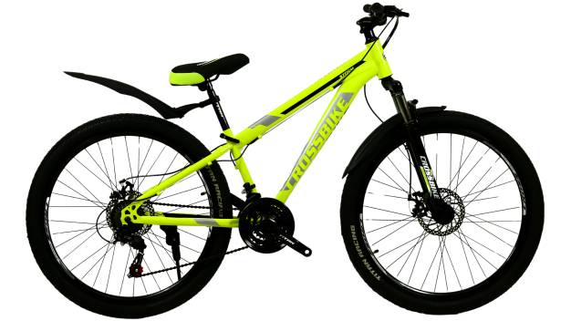 Фотография Велосипед CrossBike STORM 26" размер XS рама 13" (2023), Желтый