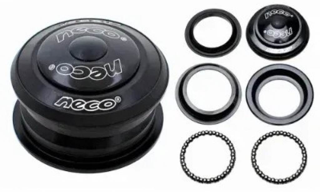 Рулевые чашки Neco H142 1-1/8" полуинтегрированная, черная 