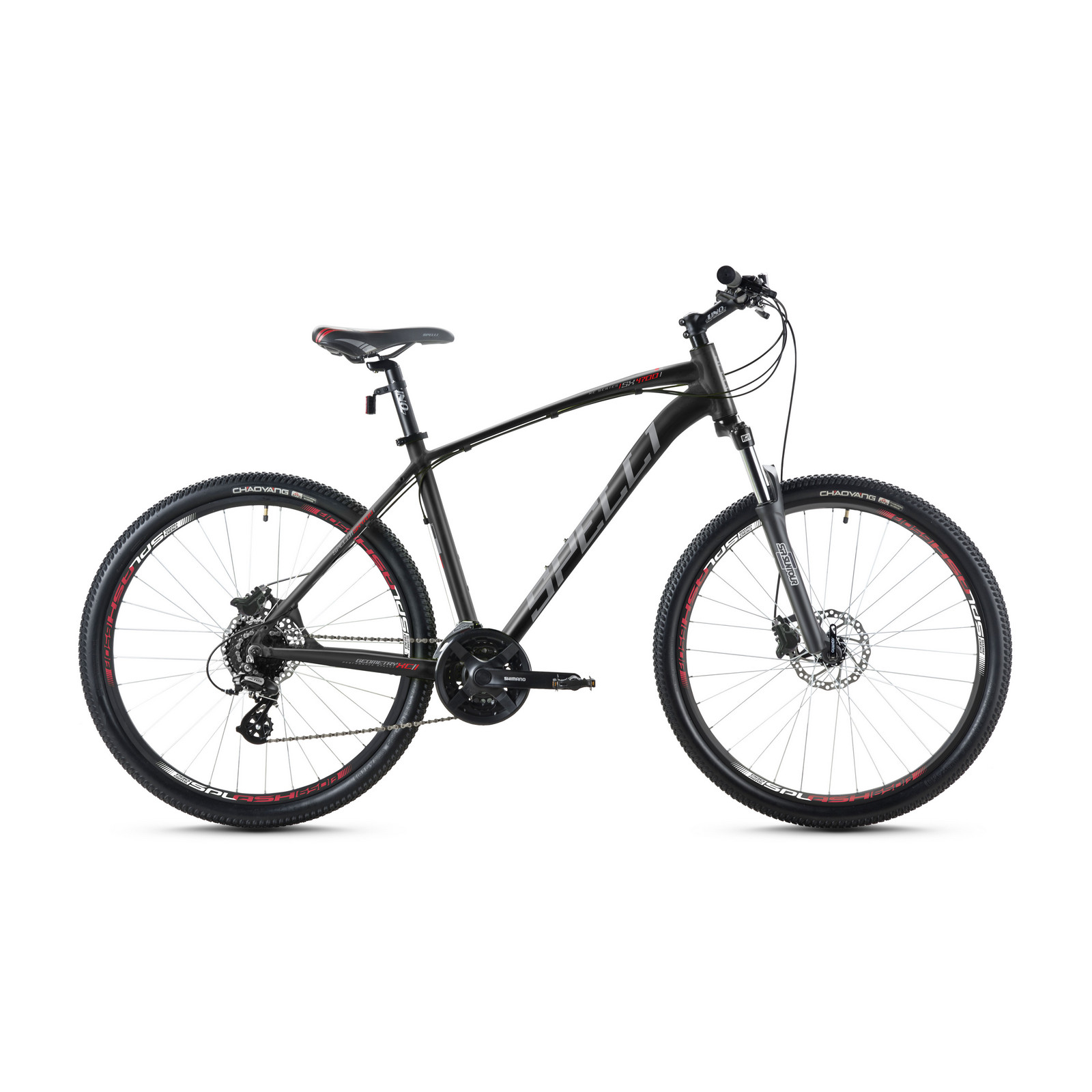 Фотография Велосипед Spelli SX-4700 27,5" размер L рама 19" (2023), Черно-серый
