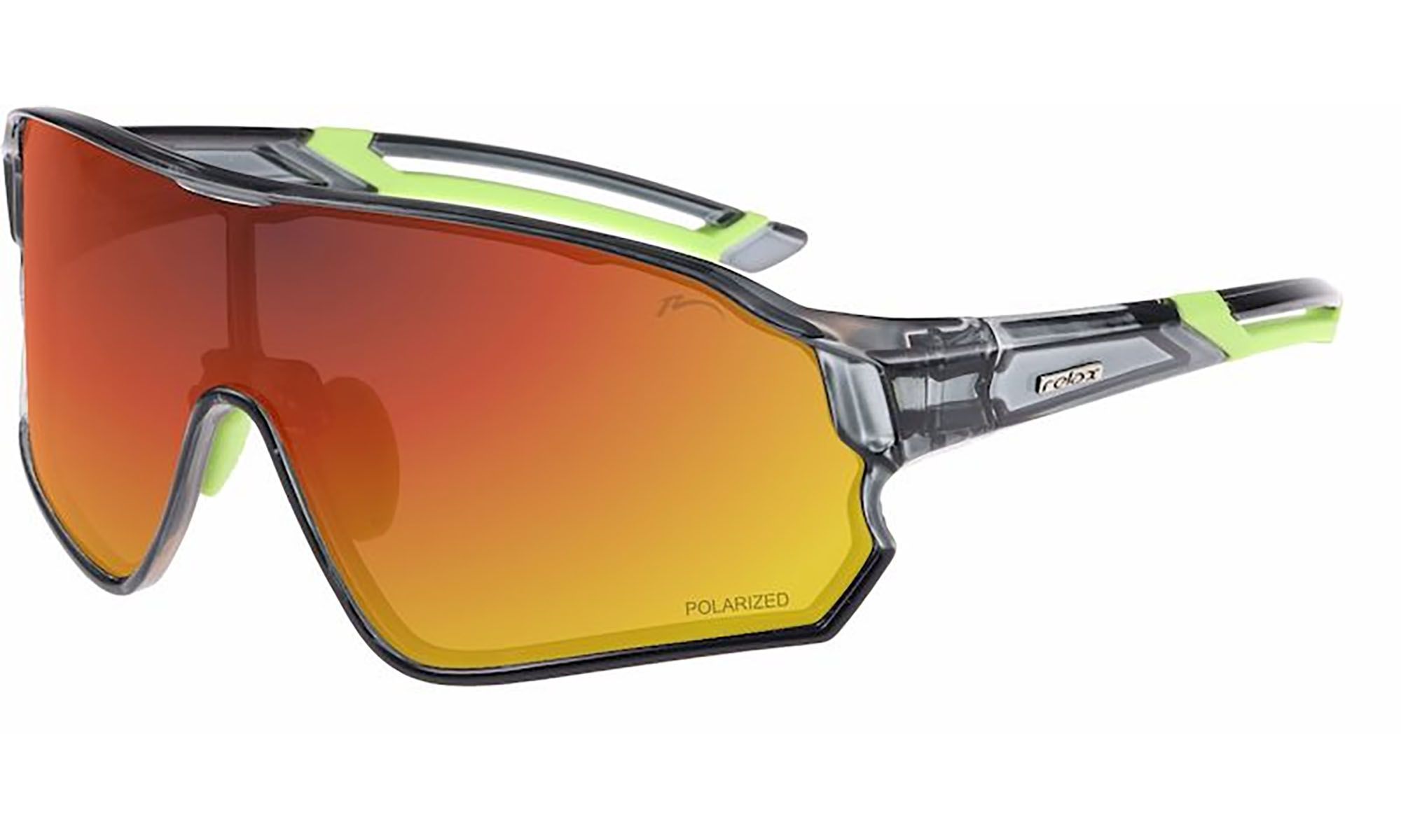 Очки Relax Artan черные кристалльные, линза smoke (Polarized TAC 1,1 mm), black red revo , кат. 3 