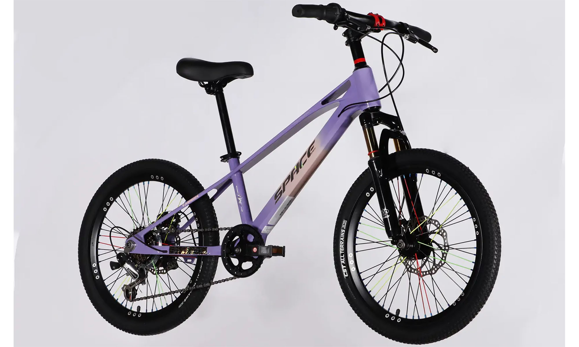 Велосипед SPACE KID ALIOTH DD FR 20", размер XXS, рама-11", год 2025, фиолетовый 2 Велосипед SPACE KID ALIOTH DD FR 20", размер XXS, рама-11", год 2025, фиолетовый 2