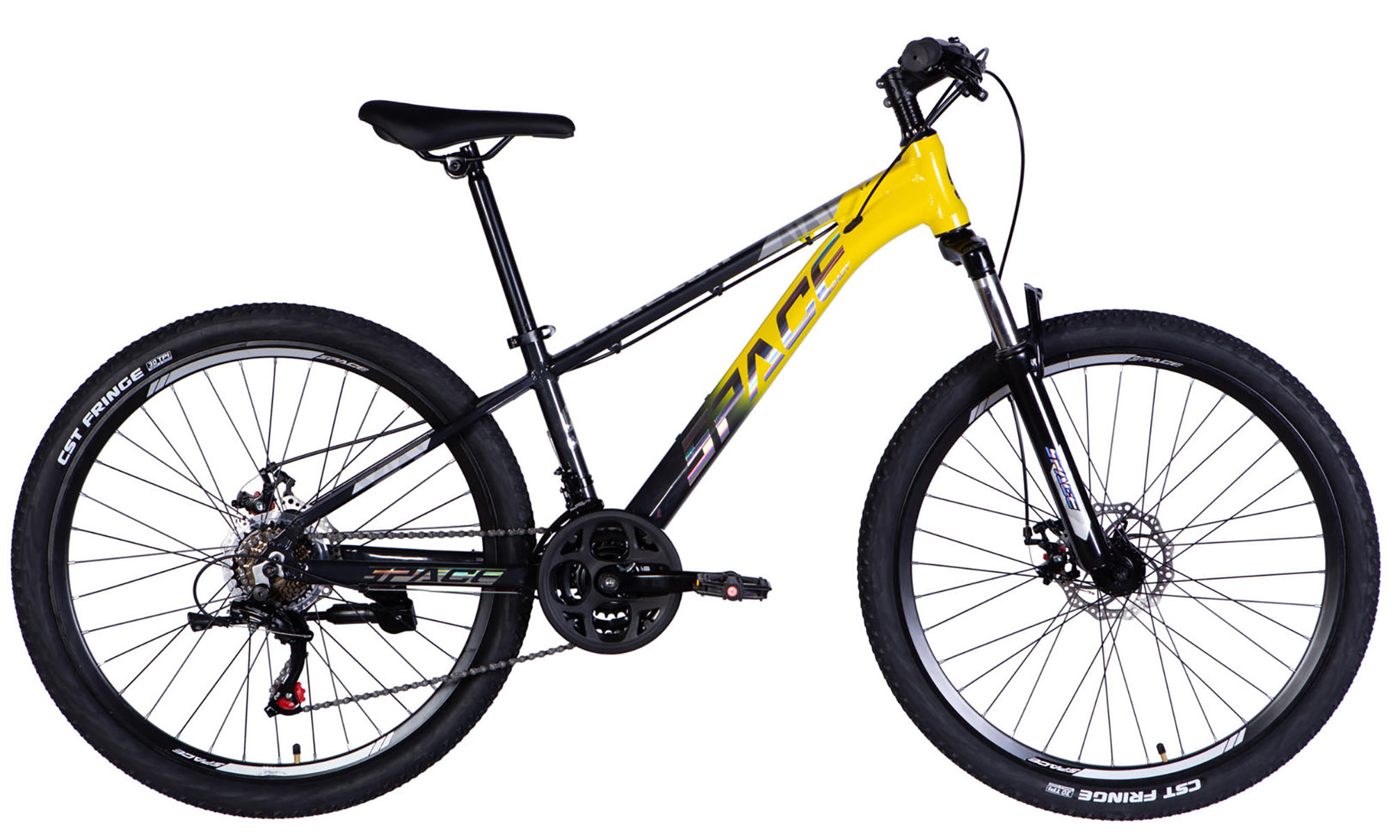 Велосипед SPACE PHAETON DD FR, 26", розмір XS, рама-13", рік 2026, сіро-жовтий 