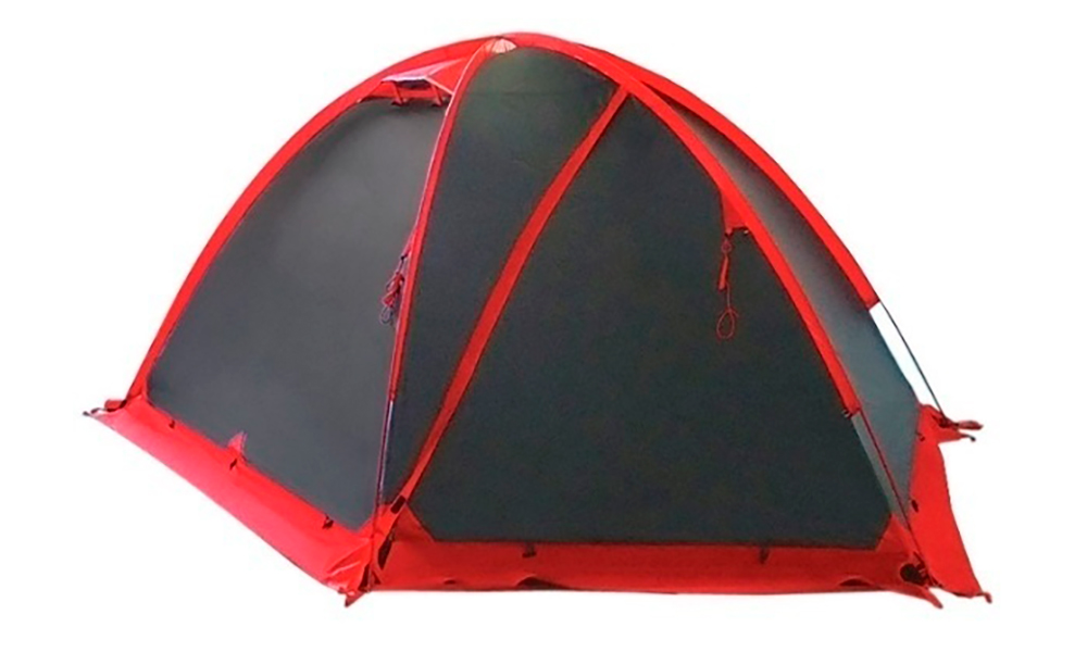Фотография Палатка Tramp Rock 4 серо-красный