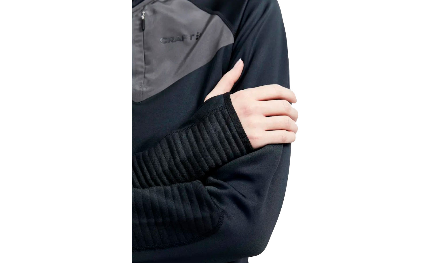 Кофта Craft ADV Tech Fleece Thermal midlayer женский, размер М, сезон AW 21, черно-серый 3