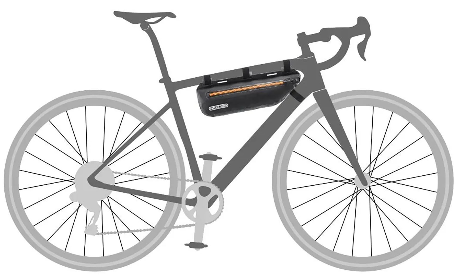 Гермосумка рама Frame-Pack Toptube black matt 3 л 2