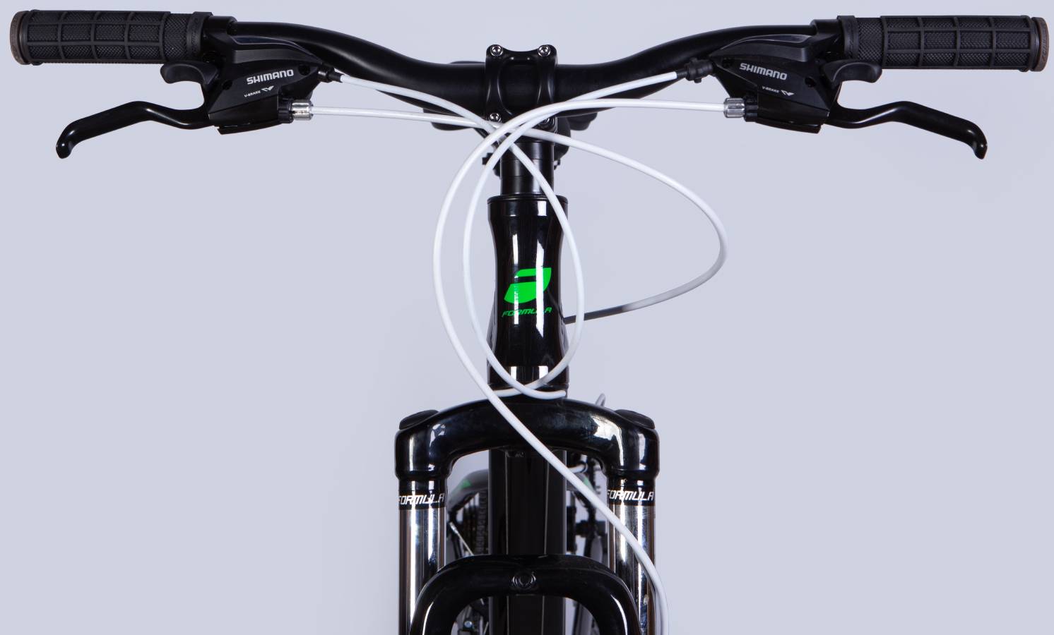 Велосипед Formula BLACKWOOD DD 26" размер XS рама 13" 2025 черно-зеленый 4