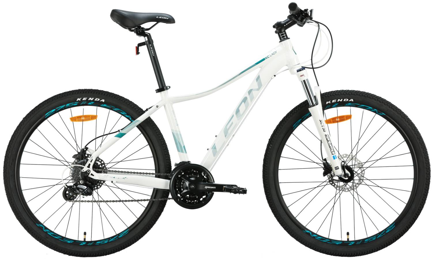 Фотография Велосипед Leon XC LADY AM HDD 27,5" размер М рама 16.5" 2024 Бело-бирюзовый