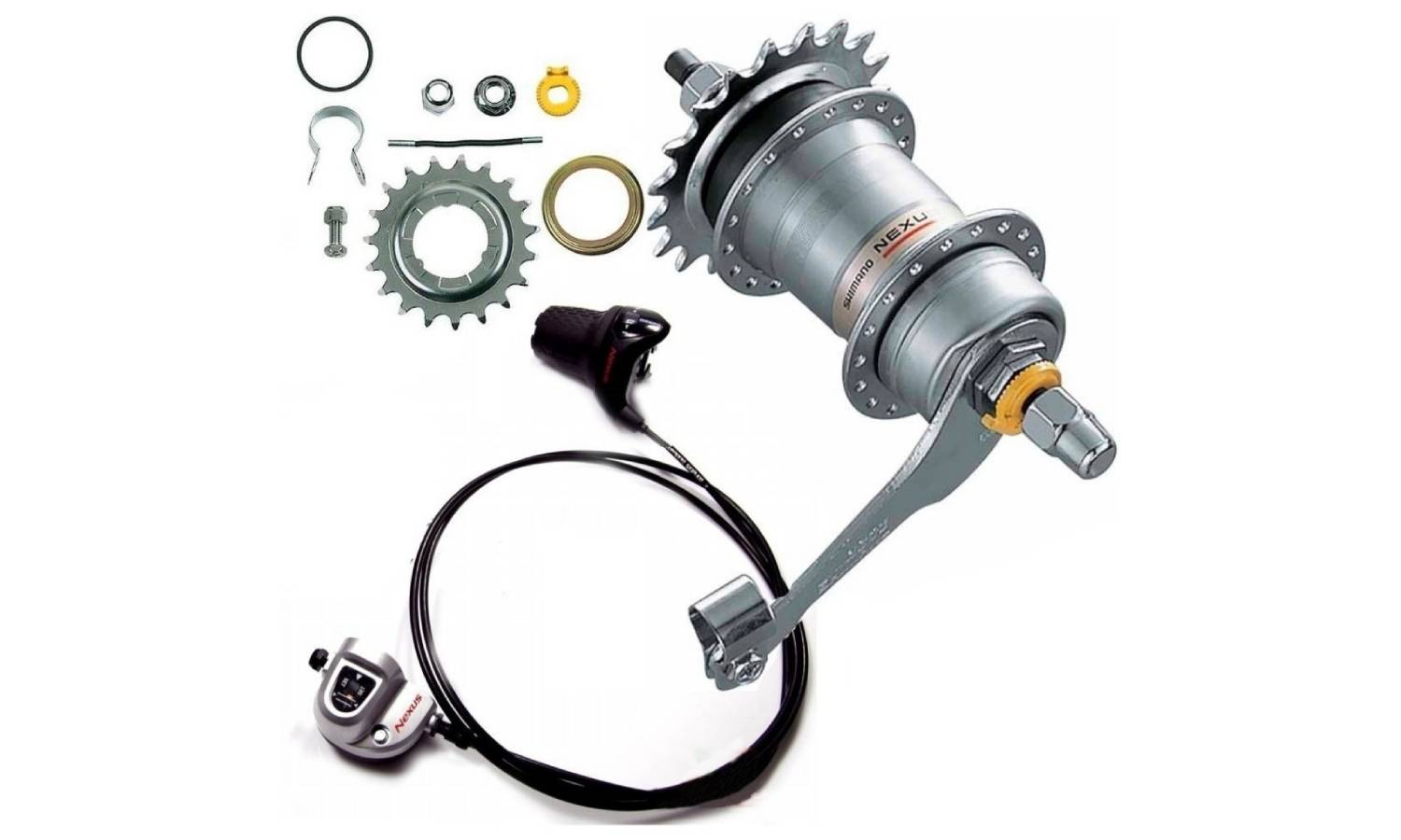 Фотографія Втулка задня Shimano Nexus Inter - 3 з комплектом SL-3S42E 1700 мм. 36 шп. 