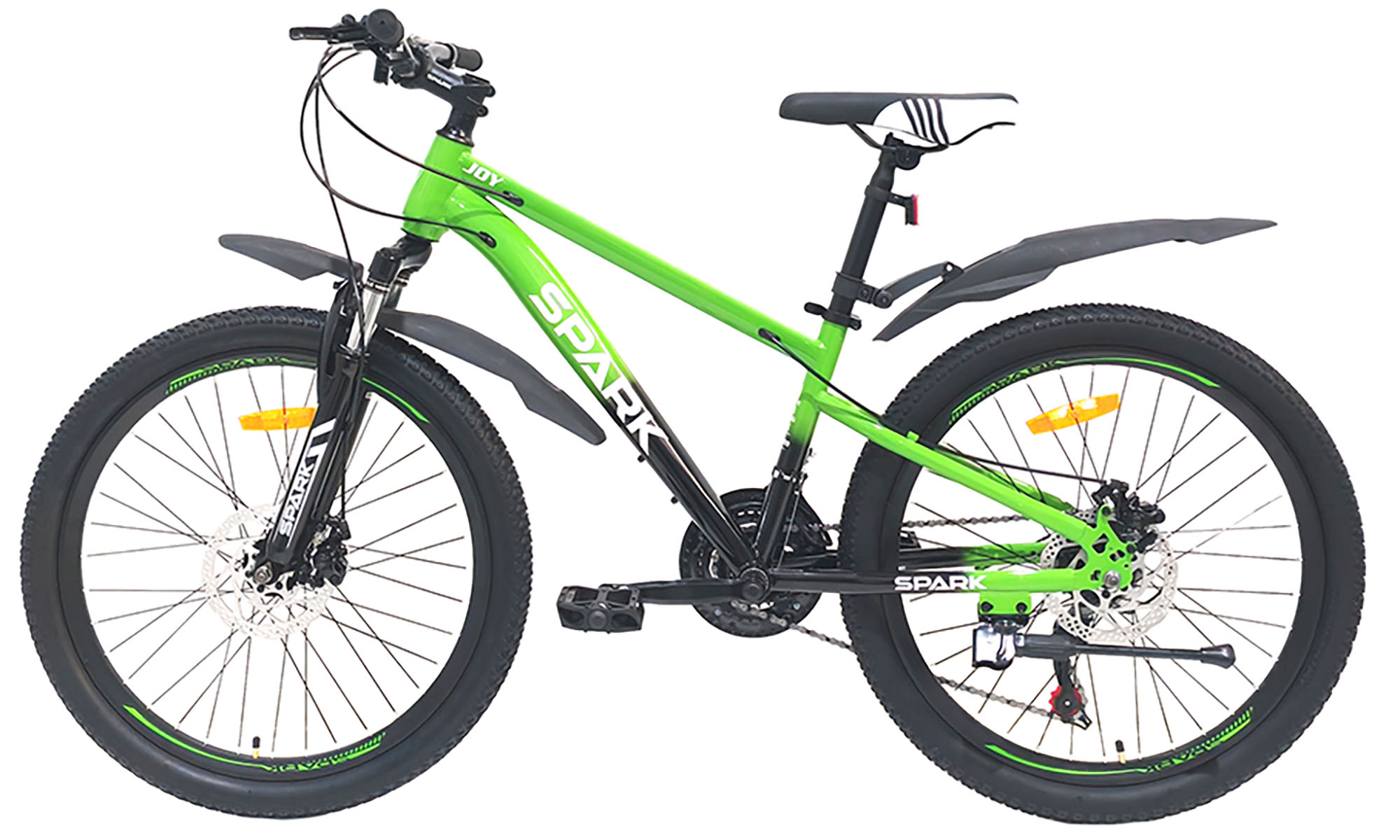 Велосипед SPARK JOY 24", размер XS, рама 13", 2025, зеленый с черным 3