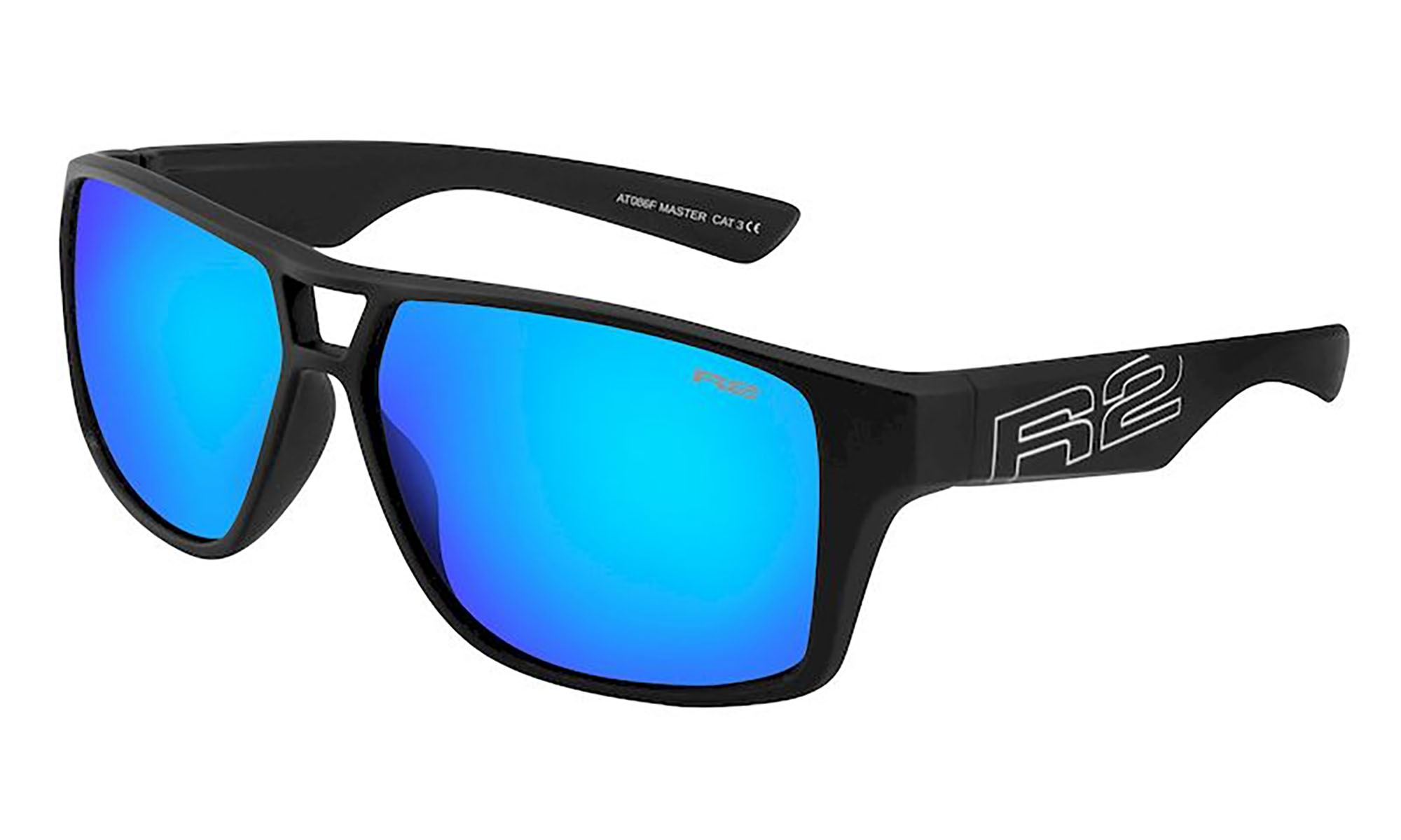 Очки R2 MASTER black (TR90), линза smoke (Polarized TAC), покрытие ice blue revo, кат. 3 