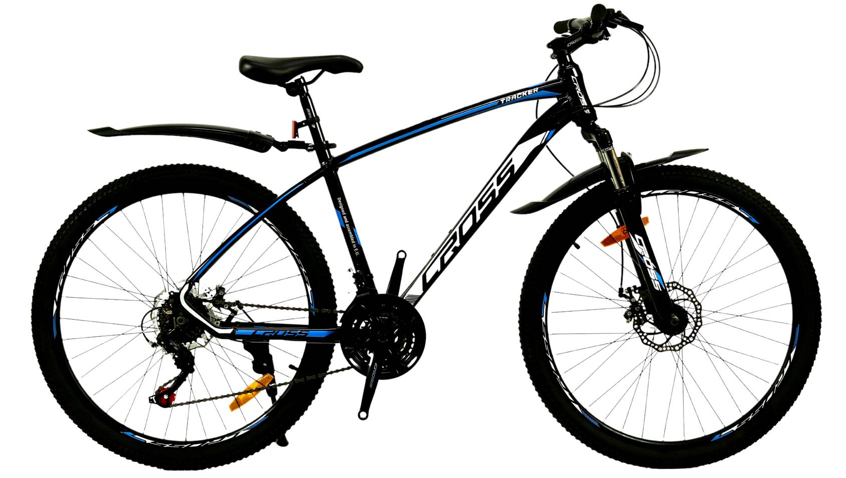Фотографія Велосипед CROSS Tracker 27.5", розмір M рама 17" (2023), Чорний-Синій