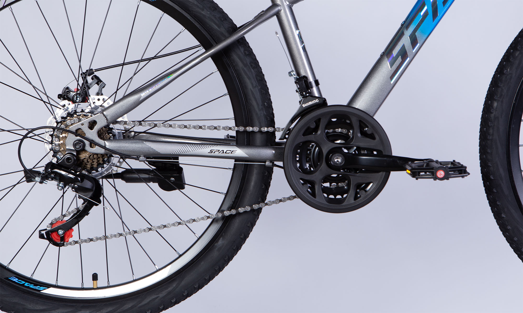 Велосипед SPACE MARS DD FR 26", размер XS, рама-13", год 2026, сине-серый 4 Велосипед SPACE MARS DD FR 26", размер XS, рама-13", год 2026, сине-серый 4